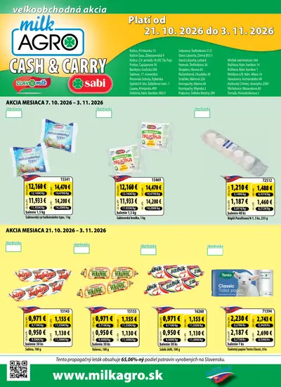 Milk-Agro leták od 21. 10. 2026