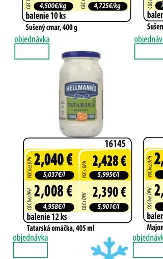 Tatarská omáčka, 405 ml