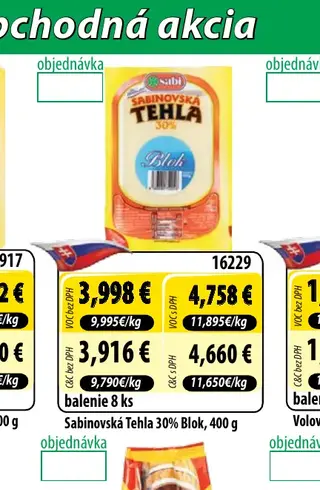 Sabinovská Tehla 30% Blok, 400 g