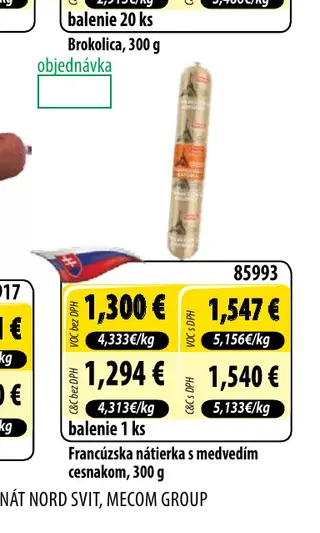 Francúzska nátierka s medvedím cesnakom, 300 g