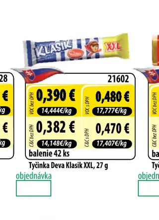 Tyčinka Deva Klasik XXL, 27 g