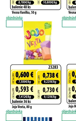 Jojo Vexta, 80 g