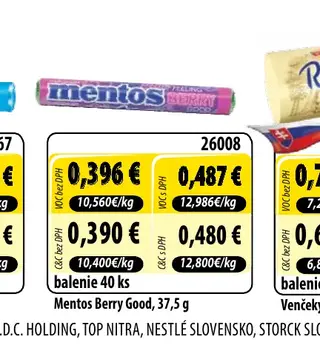 Mentos Berry Good, 37,5 g