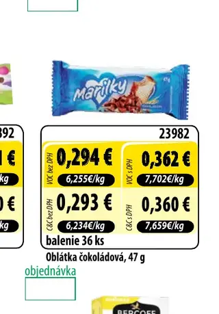 Oblátka čokoládová, 47 g