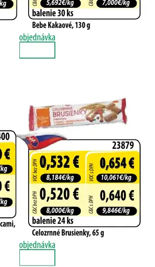 Celozrnné Brusienky, 65 g