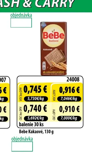 Bebe Kakaové, 130 g