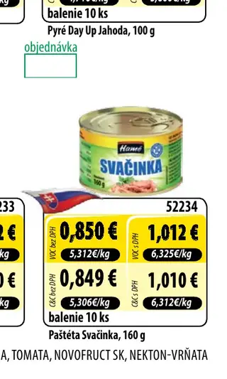 Paštéta Svačinka, 160 g