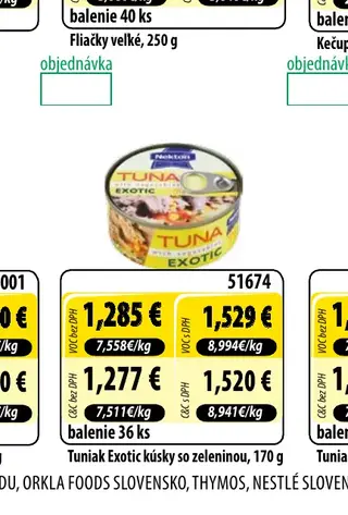 Tuniak Exotic kúsky so zeleninou, 170 g