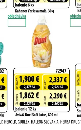 Aviváž Duel Soft Lotus, 800 ml