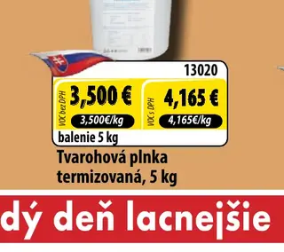 Tvarohová plnka termizovaná, 5 kg