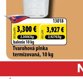 Tvarohová plnka termizovaná, 10 kg