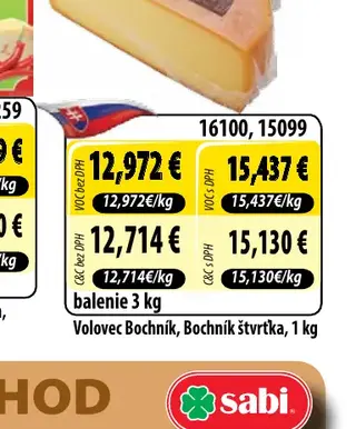 Volovec Bochník, Bochník štvrťka, balenie 3 kg