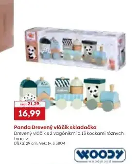 Panda Drevený vláčik skladačka