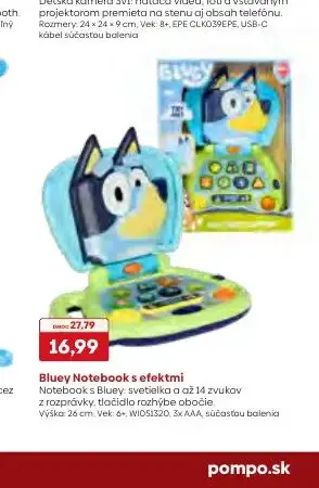Bluey Notebook s efektmi
