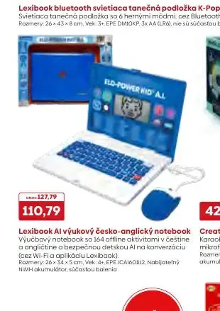 Lexibook AI výukový česko-anglický notebook