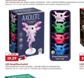 LED lampička Axolotl