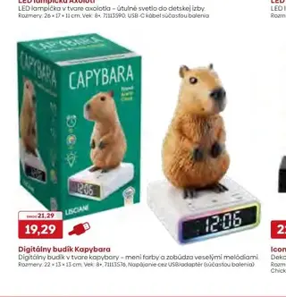 Digitálny budík Kapybara