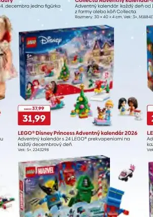 LEGO Disney Princess Adventný kalendár 2026