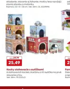 Kocky stohovacie s autíčkami
