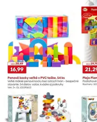 Penové kocky veľké v PVC taške, 54 ks