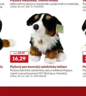 Plyšový pes bernský salašnícky ležiaci