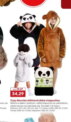 Cozy Noxxiez mikinová deka s kapucňou