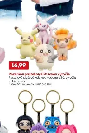 Pokémon pastel plyš 30 rokov výročie