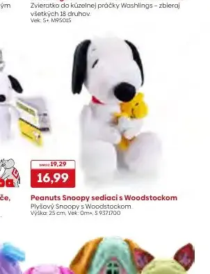 Peanuts Snoopy sediaci s Woodstockom