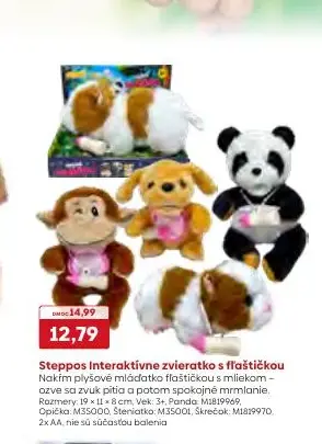 Steppos Interaktívne zvieratko s fľaštičkou