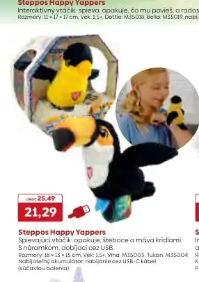 Steppos Happy Yappers spievajúci vtáčik