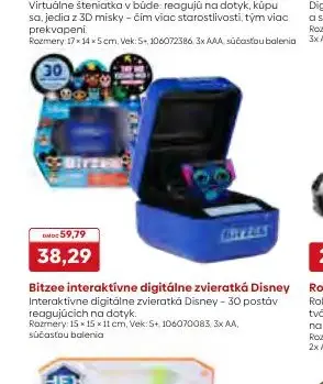 Bitzee interaktívne digitálne zvieratká Disney