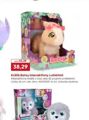 Králik Betsy interaktívny s efektmi