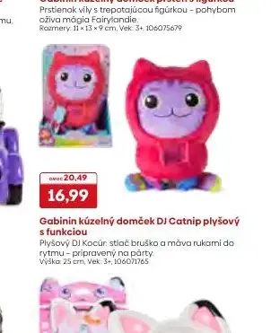 Gabinin kúzelný domček DJ Catnip plyšový s funkciou