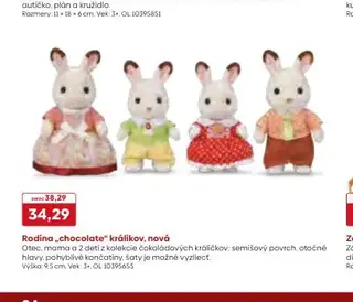 Sylvanian Families Rodina „chocolate“ králikov, nová
