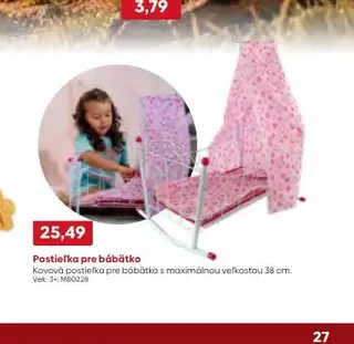 Postieľka pre bábätko