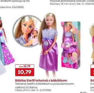 Bábika Steffi tehotná s bábätkom