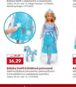 Bábika Steffi Krištáľová princezná