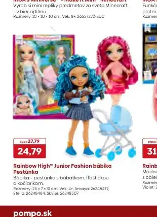 Rainbow High Junior Fashion bábika Pestúnka