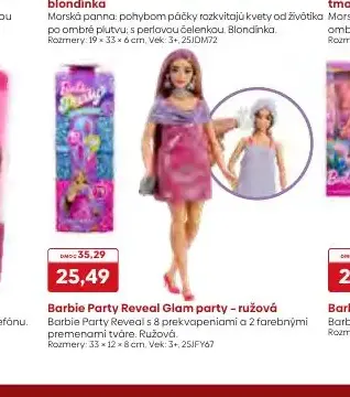 Barbie Party Reveal Glam party - ružová