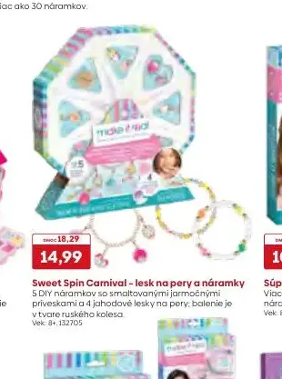 Sweet Spin Carnival - lesk na pery a náramky