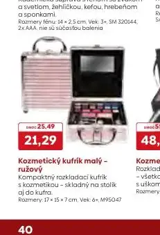 Kozmetický kufrík malý - ružový