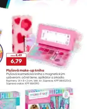 Plyšová make-up kniha