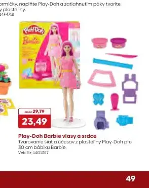 Play-Doh Barbie vlasy a srdce