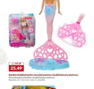 Barbie Bubbletastic morská panna s bublinkovou plutvou