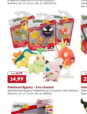 Pokémon figúrky – 3 ks v balení