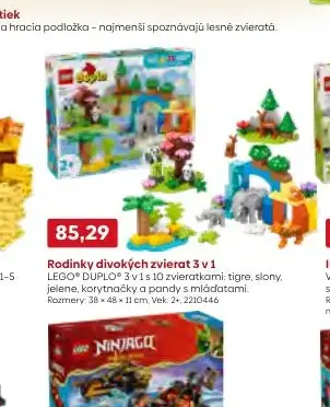 LEGO DUPLO Rodinky divokých zvierat 3 v 1