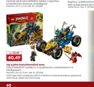 LEGO NINJAGO Jay a jeho transformačné auto