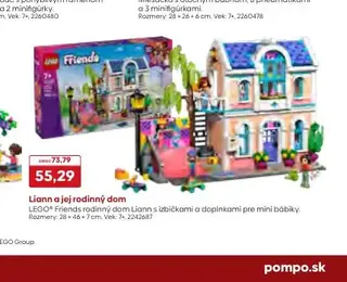 LEGO Friends Liann a jej rodinný dom