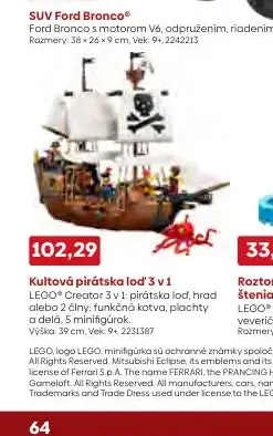 Kultová pirátska loď 3 v 1