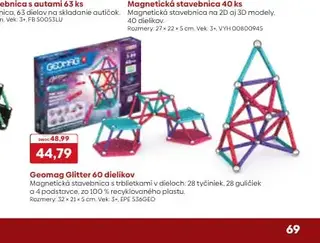 Geomag Glitter 60 dielikov